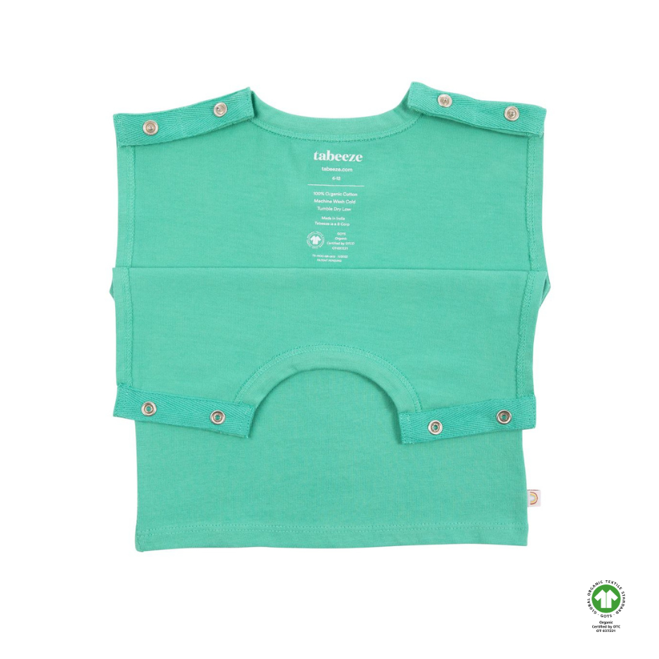 Teal 100% Organic Cotton Short Sleeve Snappy Tee