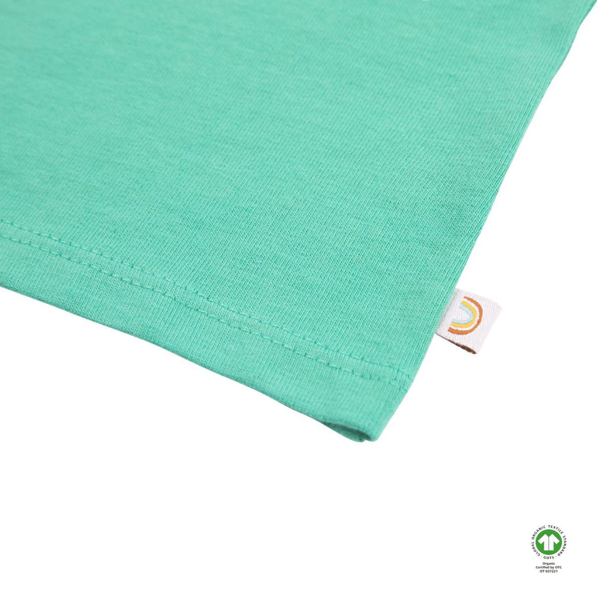 Teal 100% Organic Cotton Short Sleeve Snappy Tee
