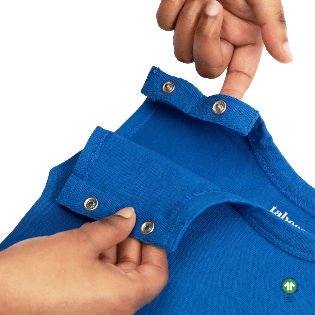 Royal Blue 100% Organic Cotton Short Sleeve Snappy Tee
