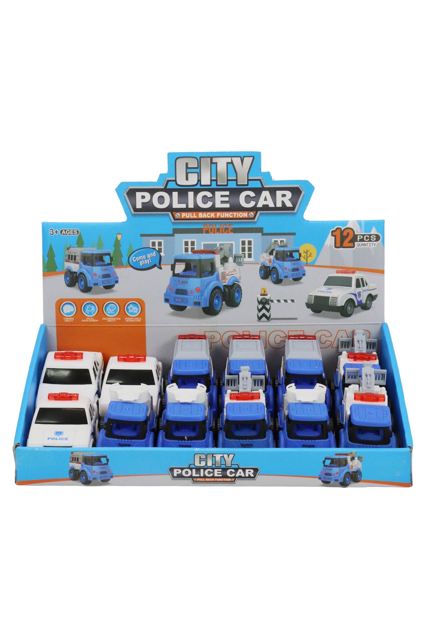Police Diecast Pull Back Wind-Up Vehicle