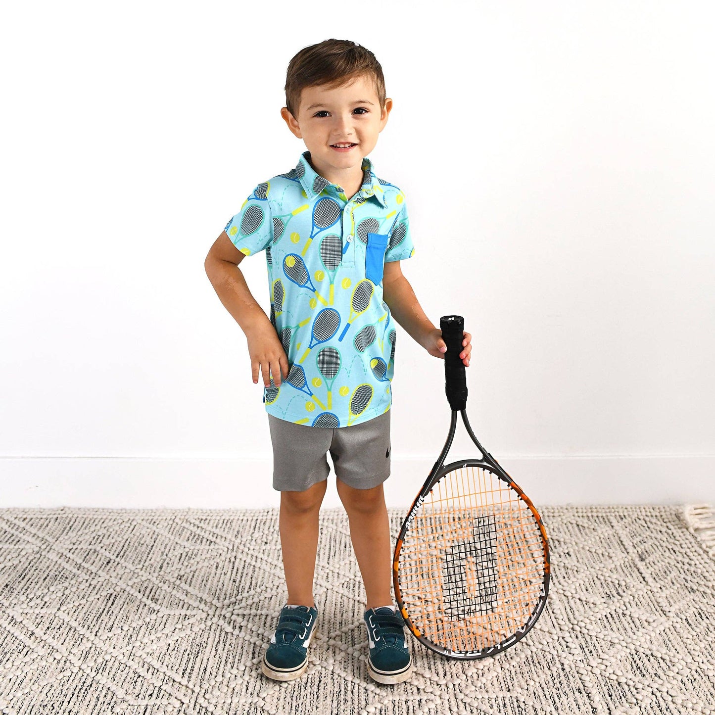 Roger Blue Tennis Bamboo Polo Shirt