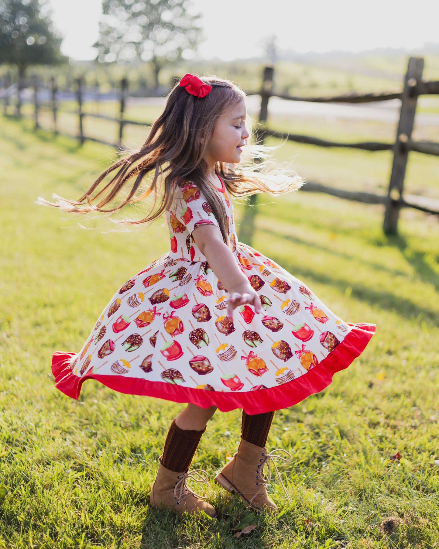 Candy Apples Bamboo Ruffle Dress