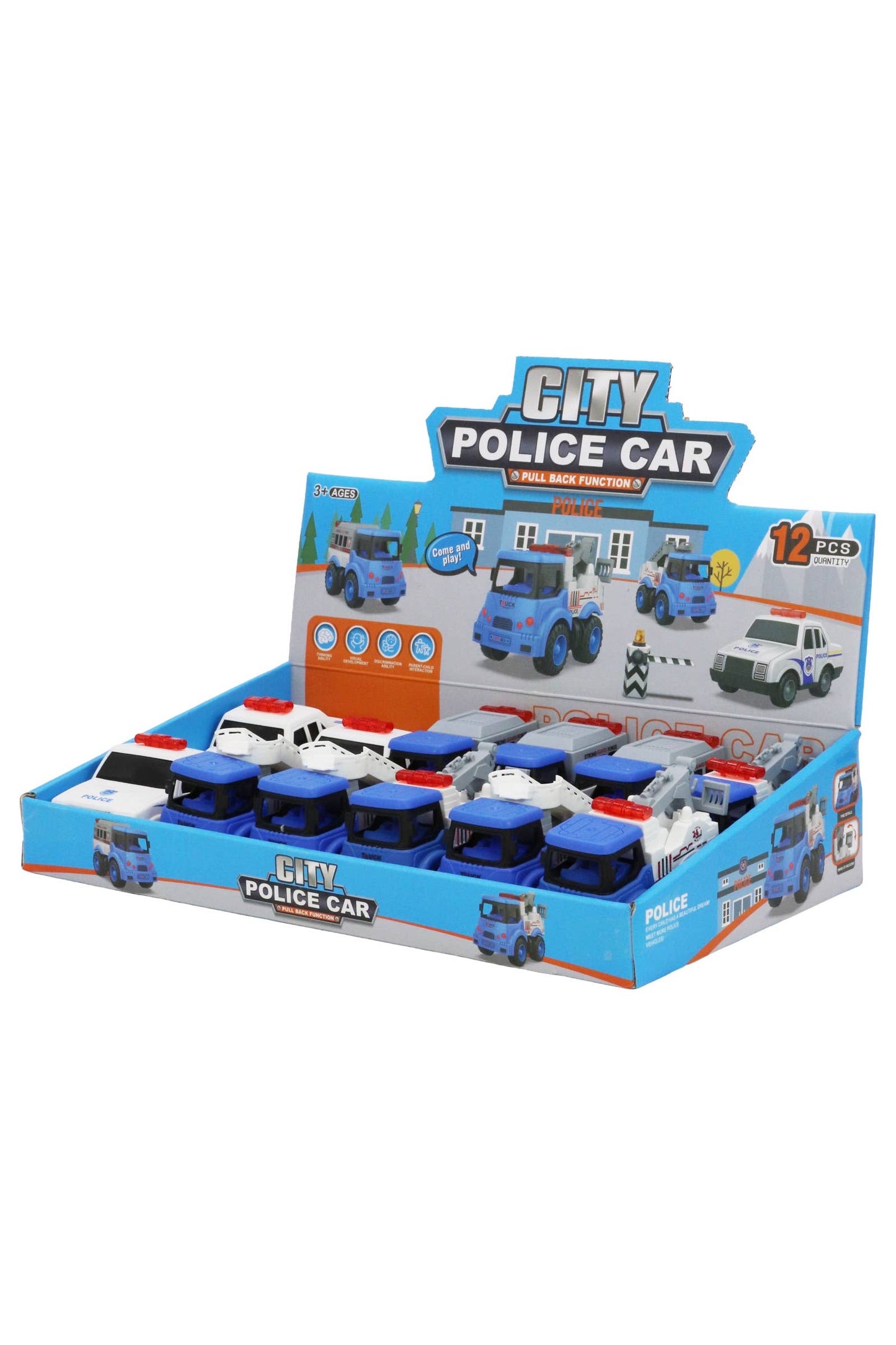 Police Diecast Pull Back Wind-Up Vehicle