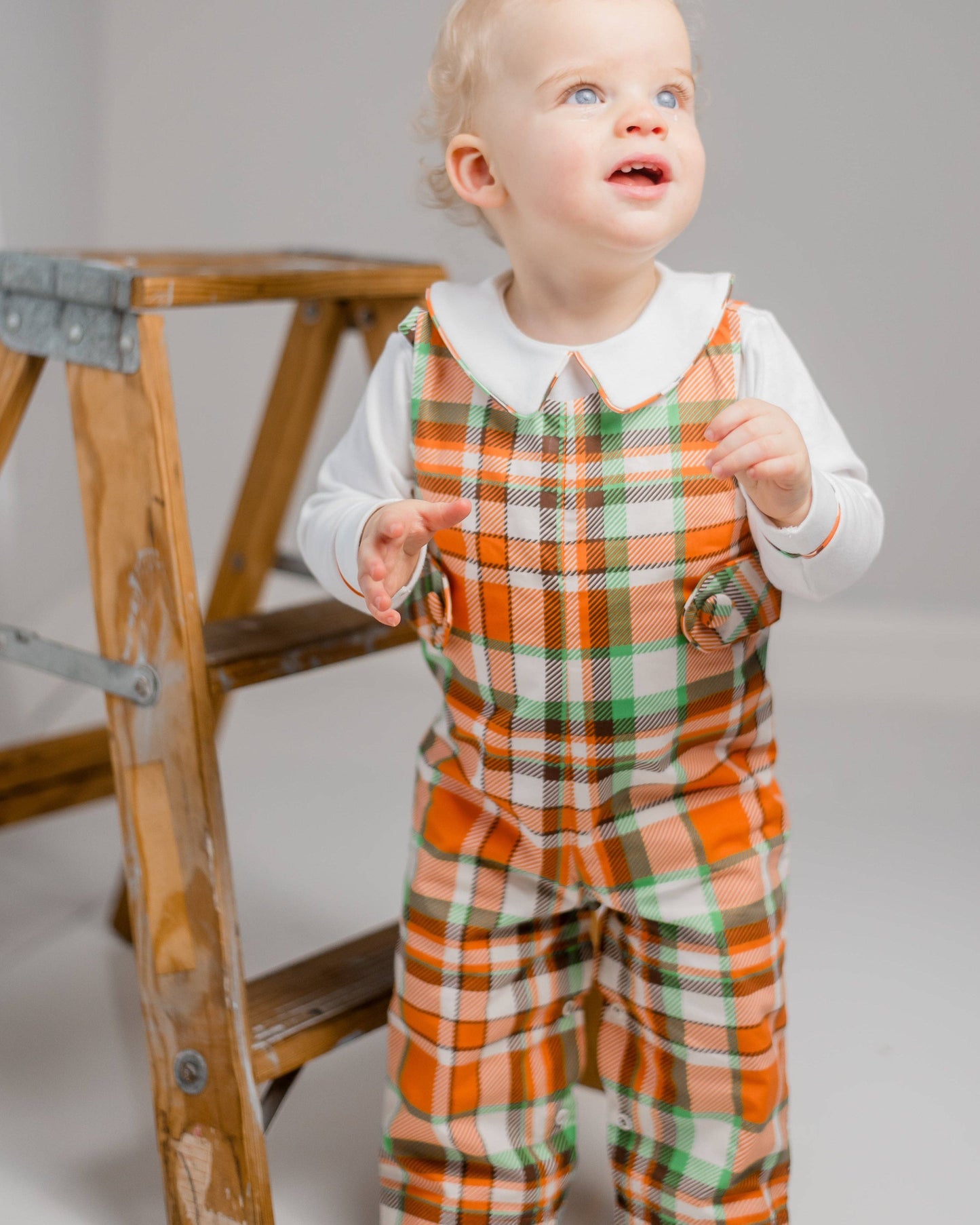 Autumn Plaid Boys' Jonjon & Knit Shirt Set