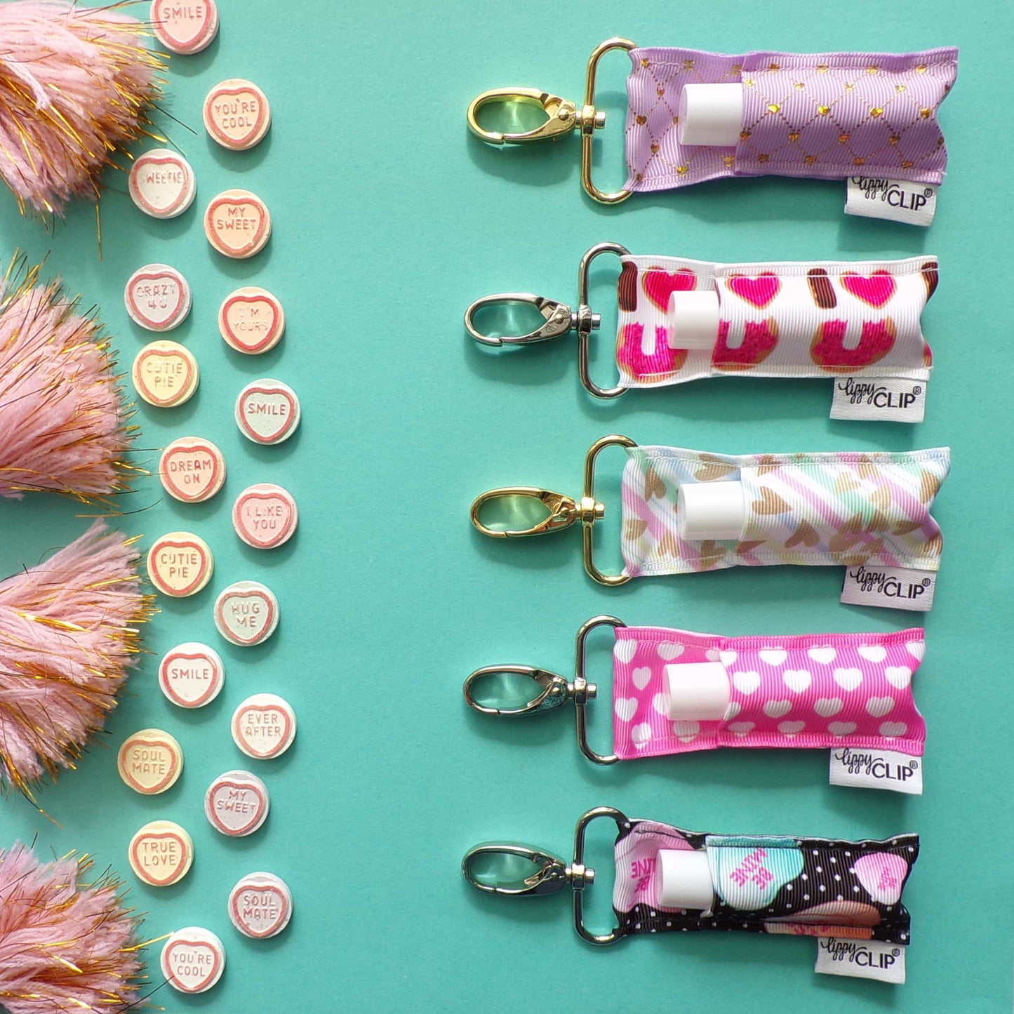 Conversation Hearts Black Dots LippyClip®