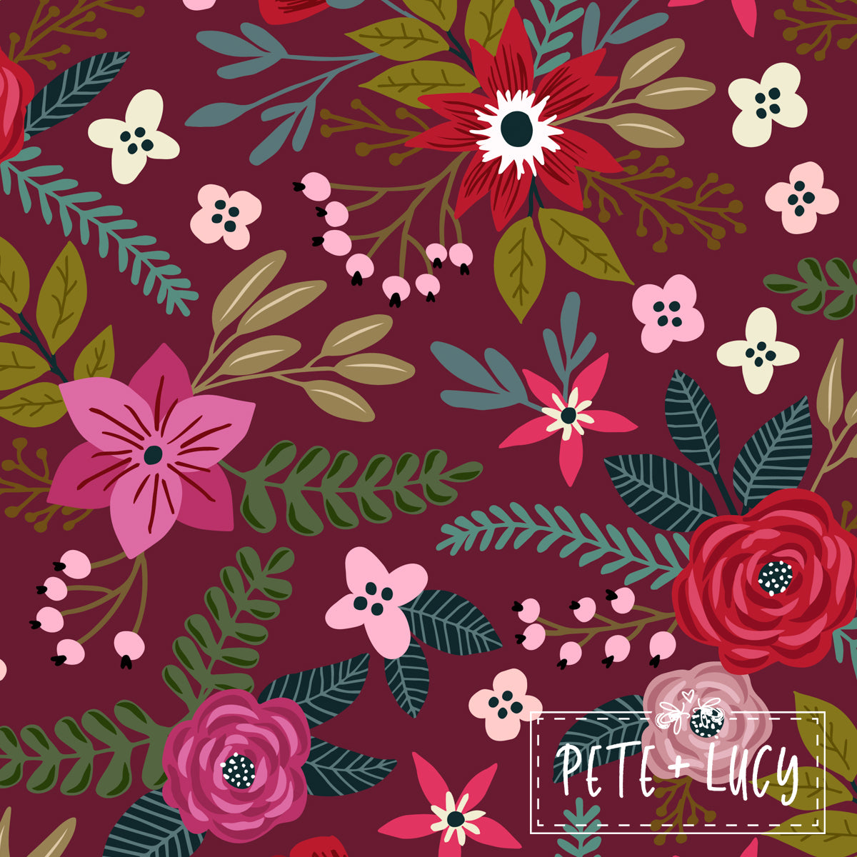 Folkloric Floral Minky Blanket