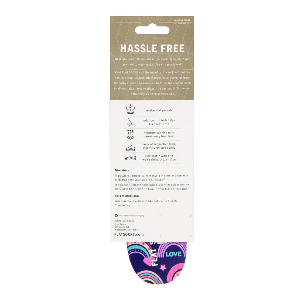 Rainbow Explosion Flat Socks