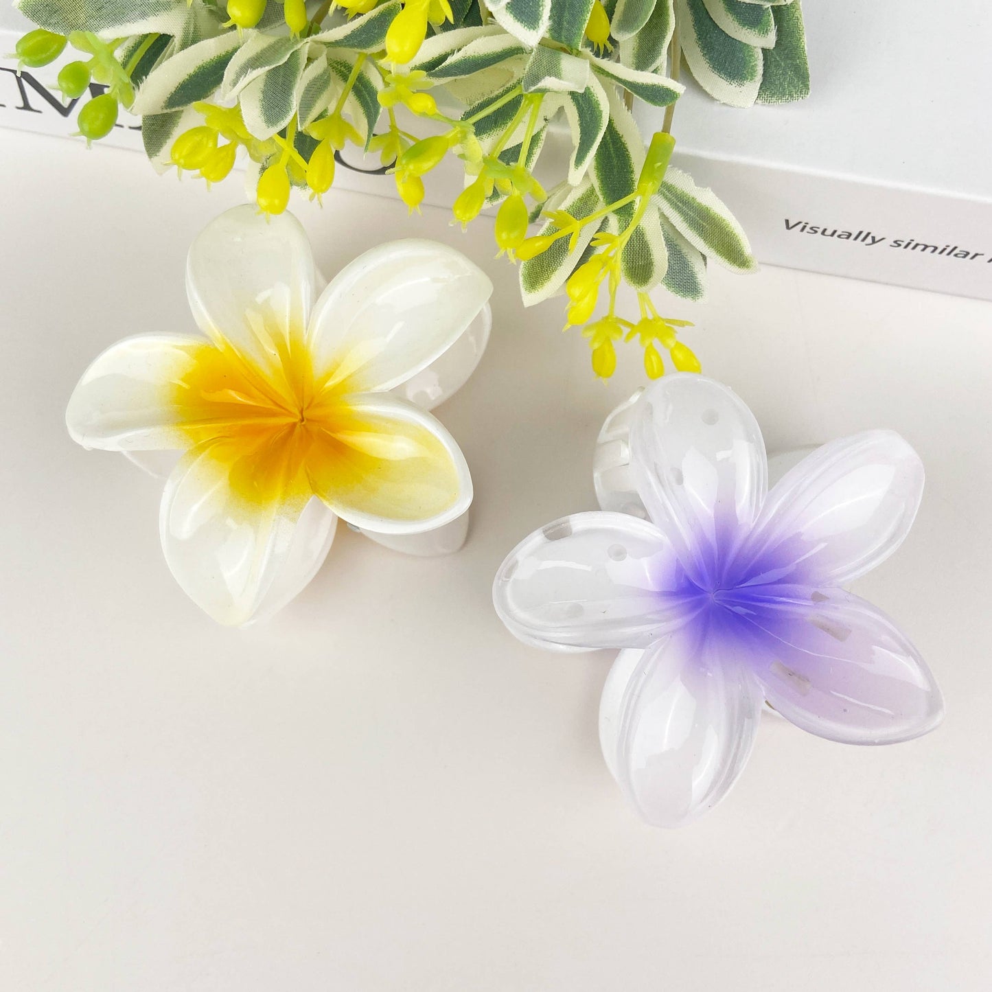Colorful Plumeria Hair Clip - Choose Color