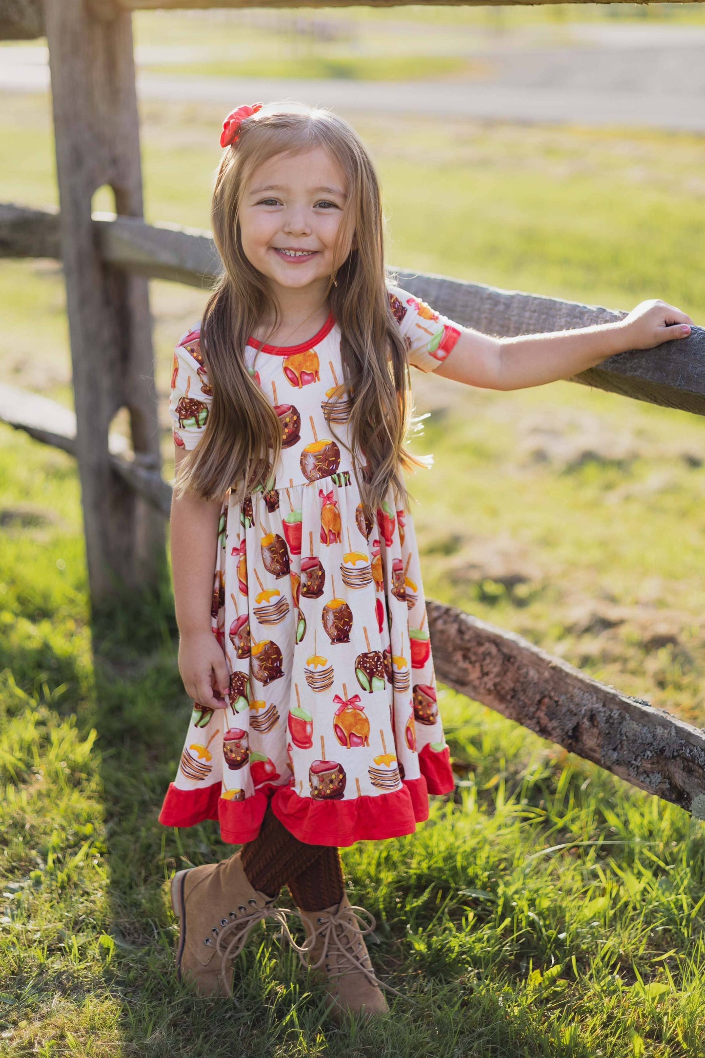 Candy Apples Bamboo Ruffle Dress