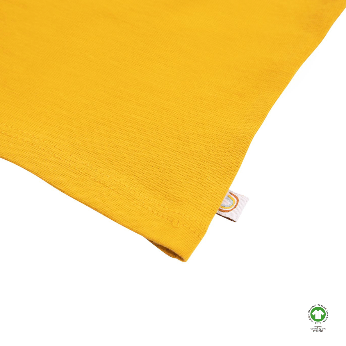Gold 100% Organic Cotton Short Sleeve Snappy Tee