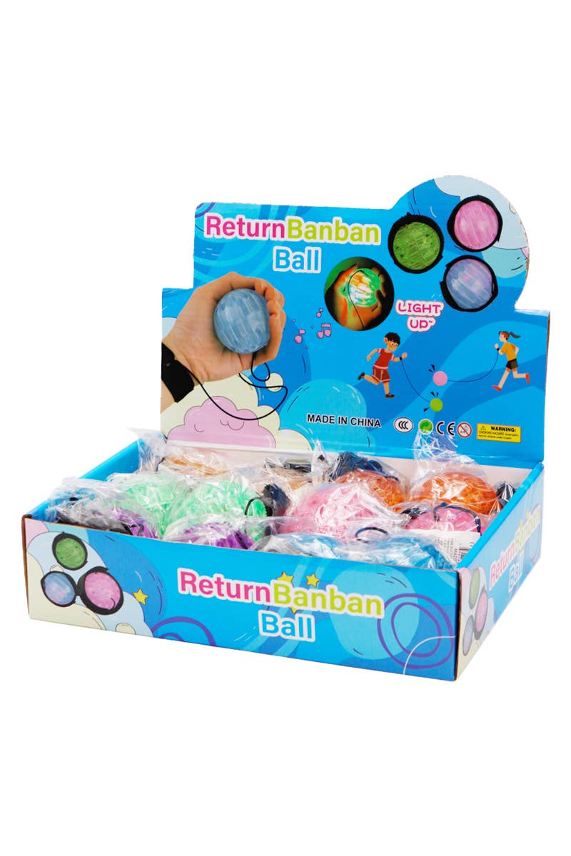 LED Light-Up Bouncy Return Gravity Ball