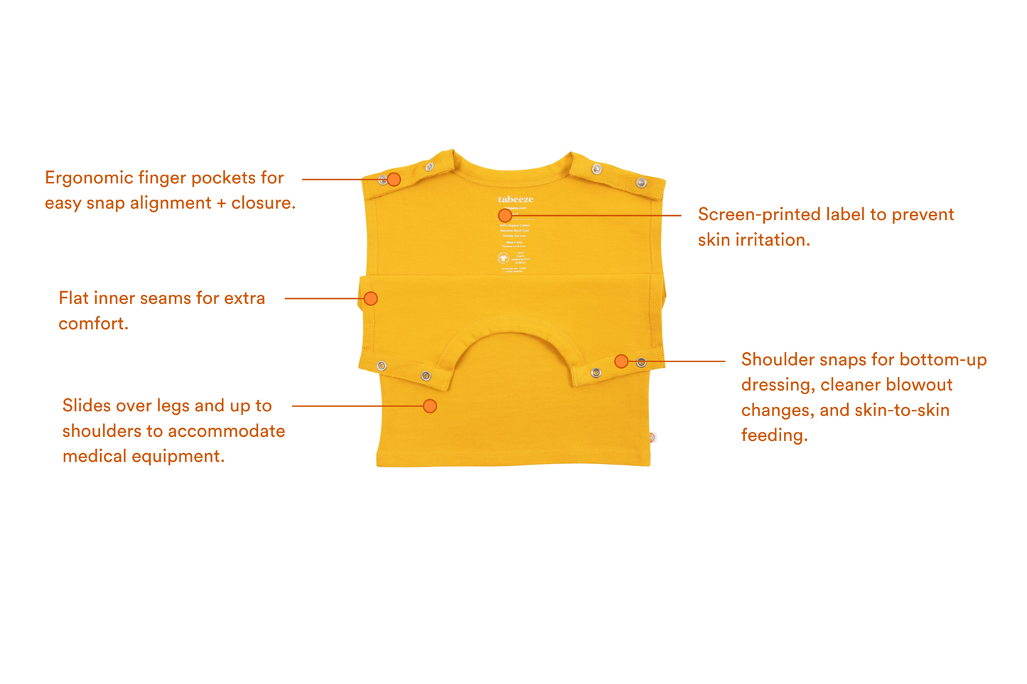 Gold 100% Organic Cotton Short Sleeve Snappy Tee