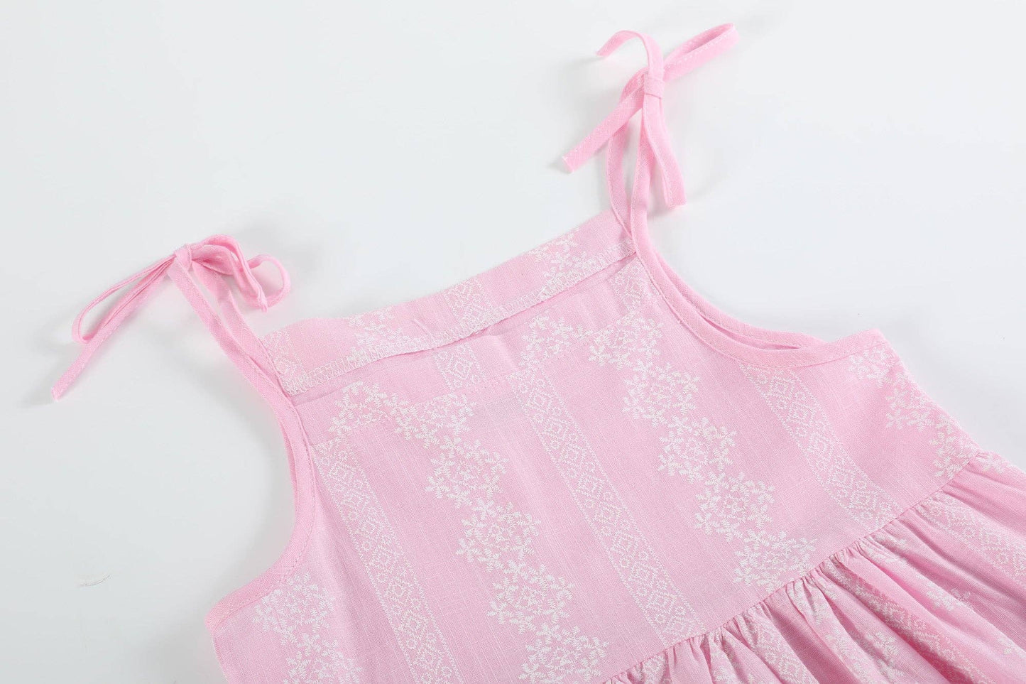 Pink & White Apron Sundress