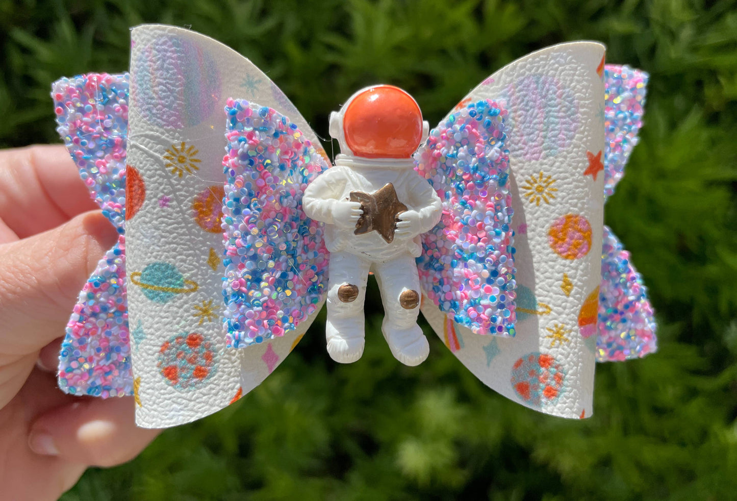 Outer Space Astronaut Hair Bow
