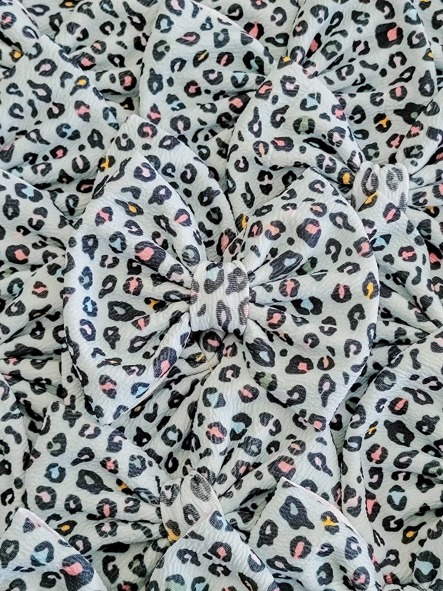 Aqua Haze Leopard Savannah Bow