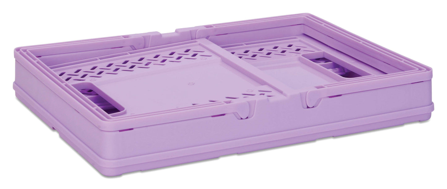 Large Lavender Collapsible Storage Crate
