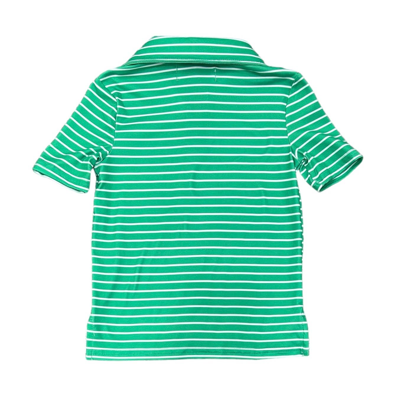 Emerald Green Stripe Polo Shirt