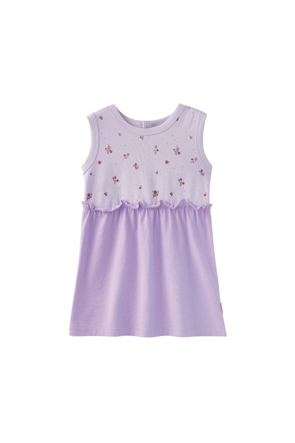 Girl Organic Tank-top Dress-Violet