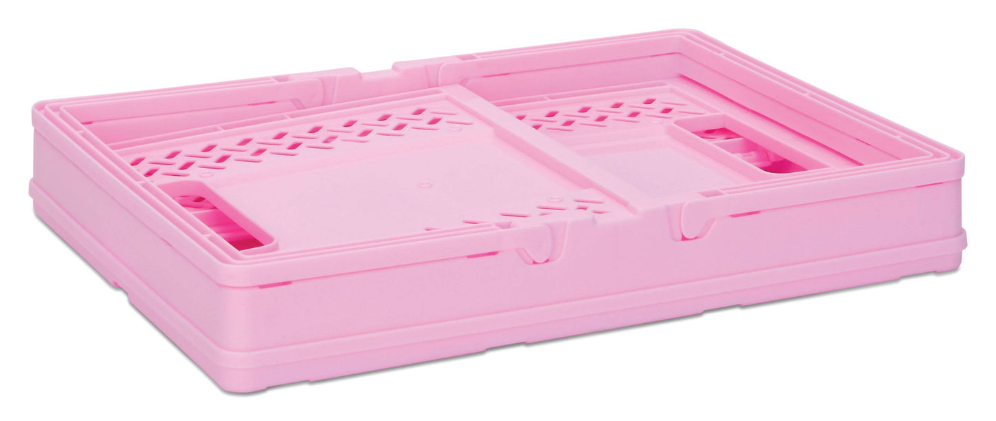 Large Pink Collapsible Storage Crate