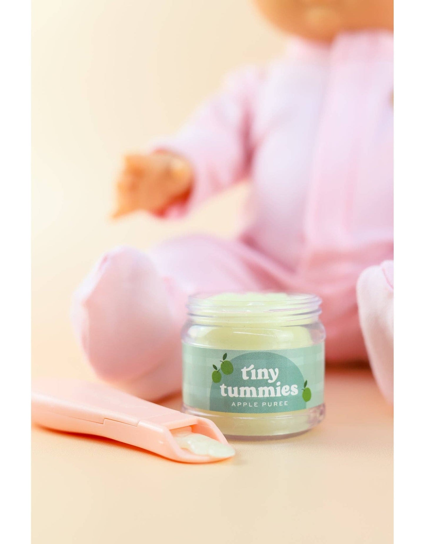 Apple jelly pretend food - Jar and spoon