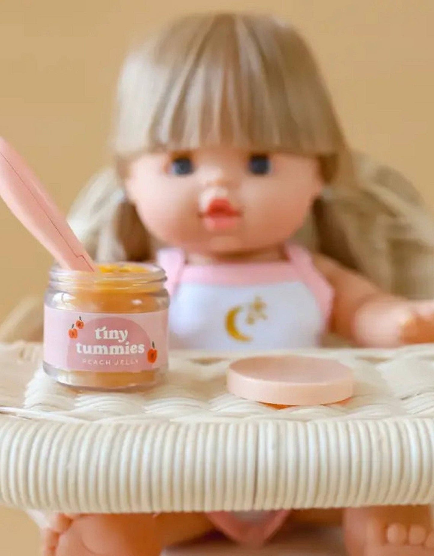 Apple jelly pretend food - Jar and spoon