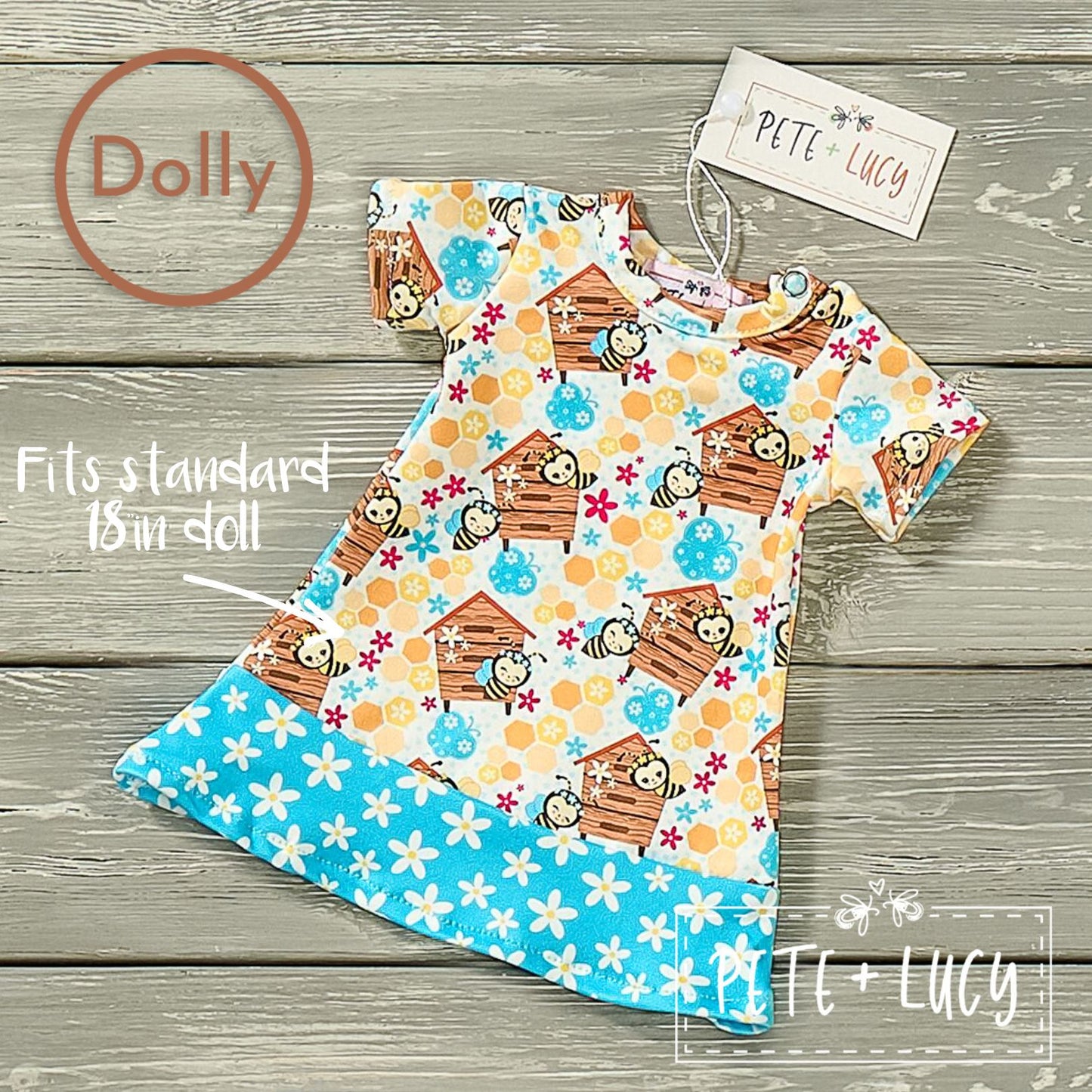 Bee Happy Doll Dress