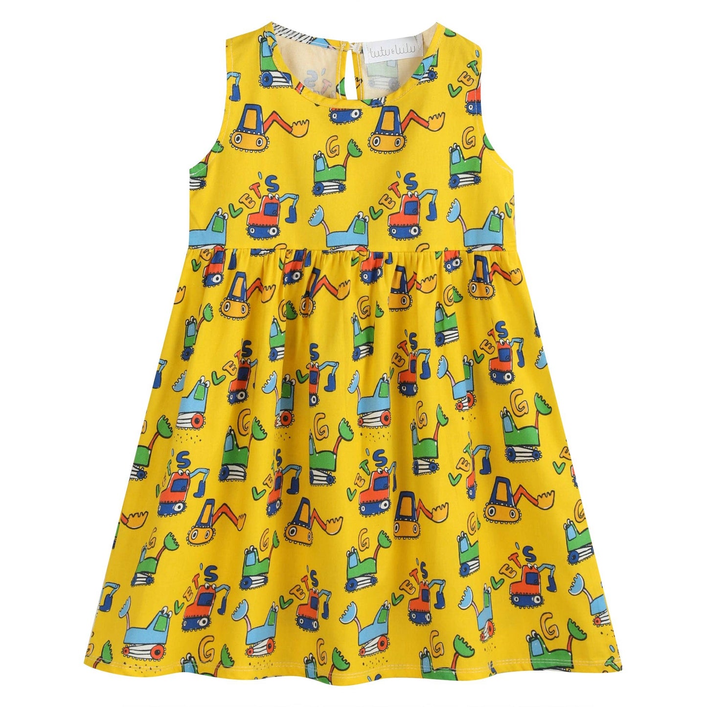 Mustard Construction Sleeveless Dress