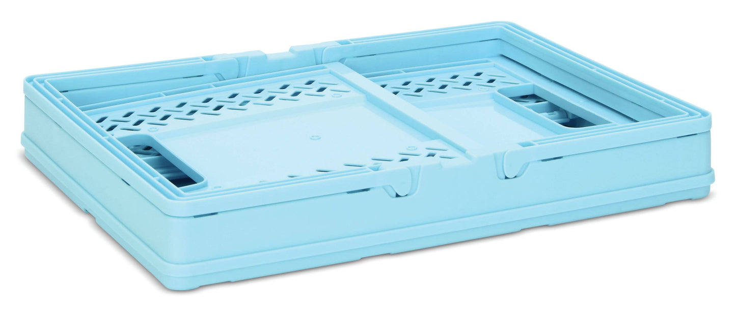 Large Blue Collapsible Storage Crate