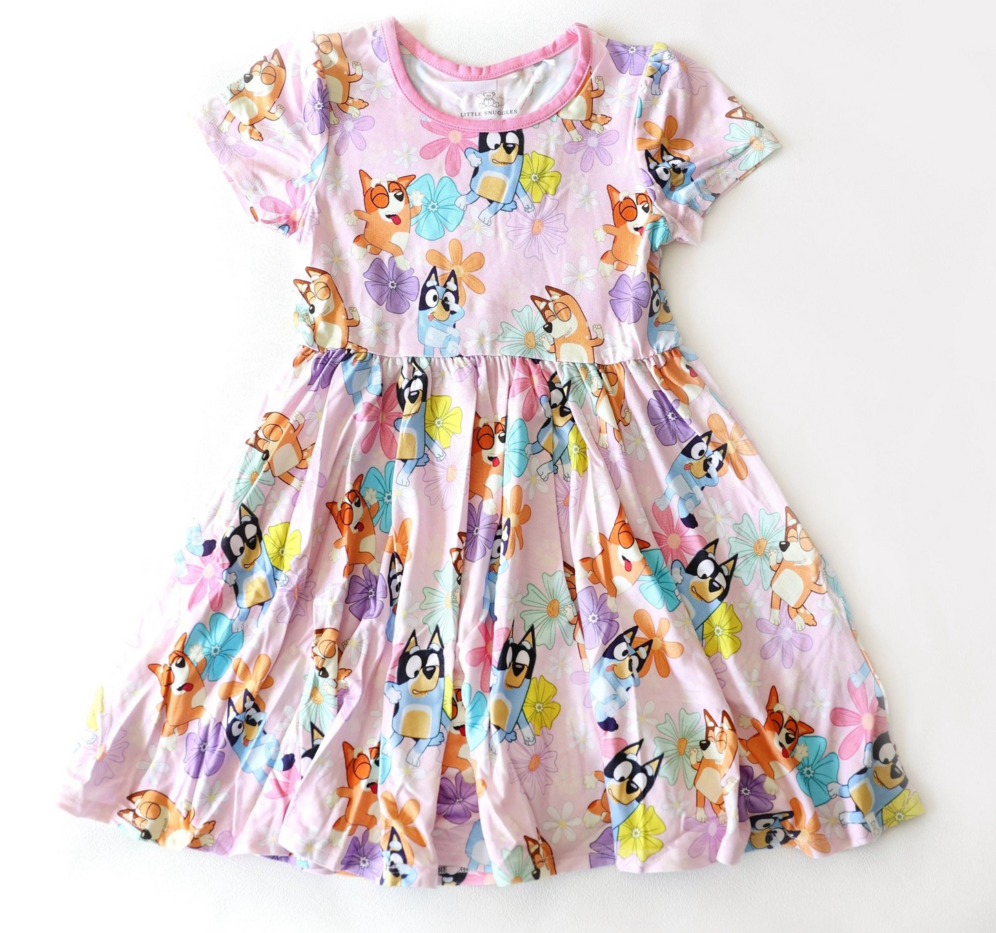 Peachy Pups Twirl Dress