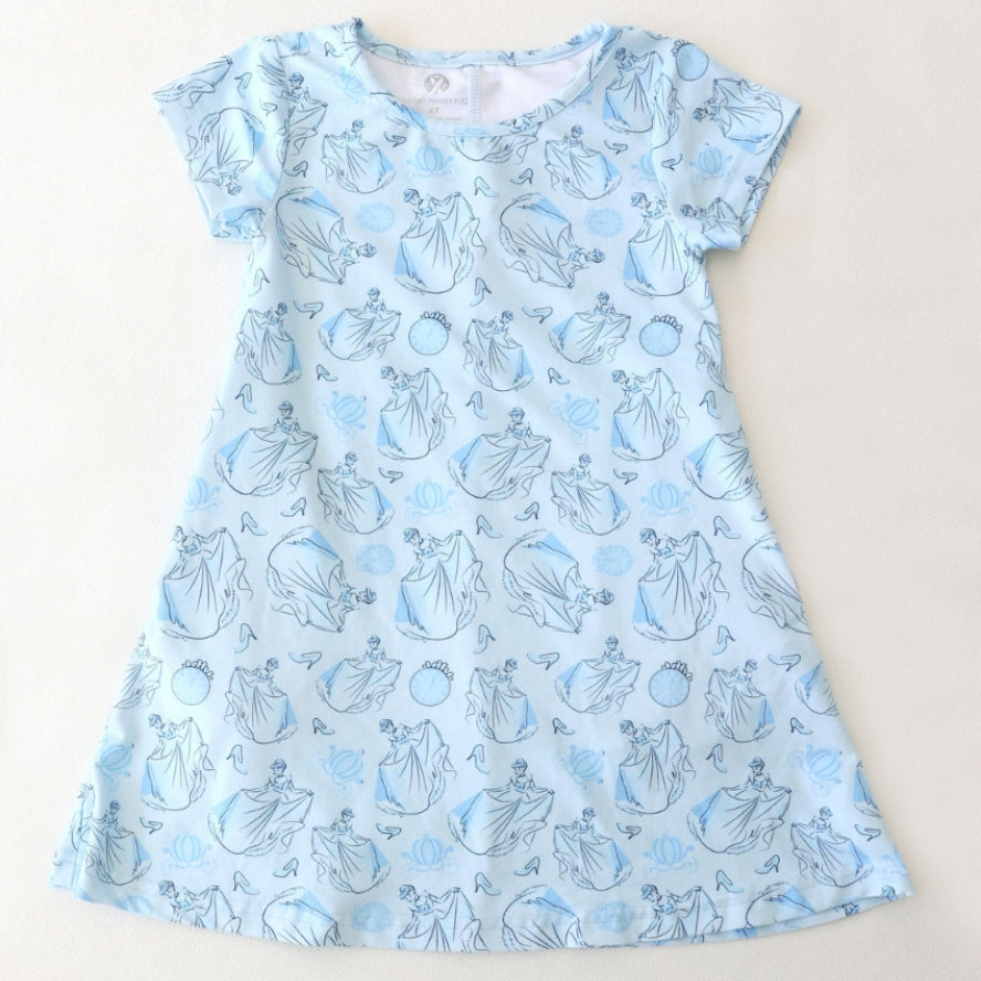 Glass Slippers T-shirt Pockets Dress