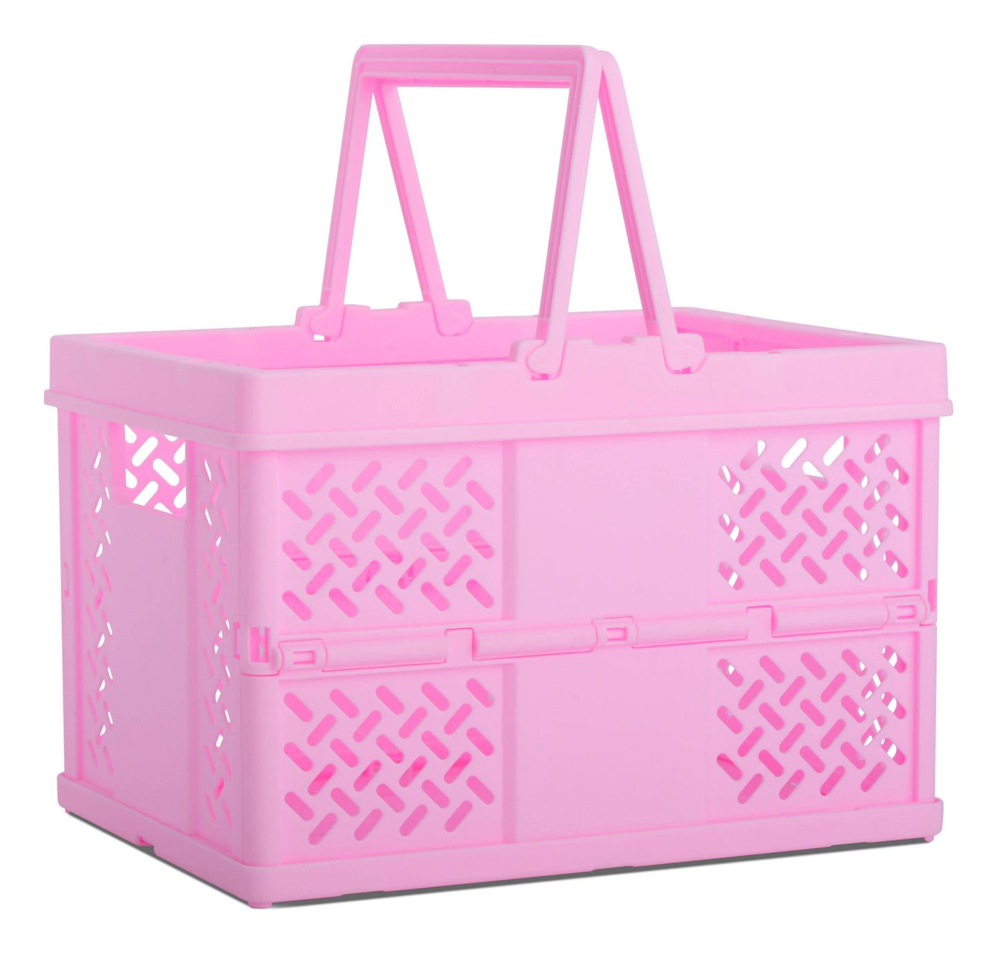 Small Pink Collapsible Storage Crate