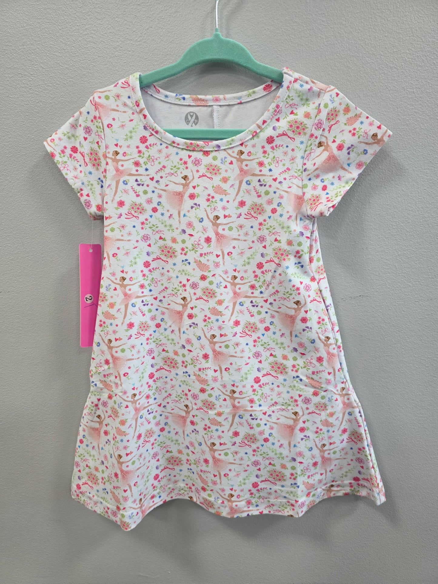 Ballerina Cloud Soft T-shirt Pocket Dress