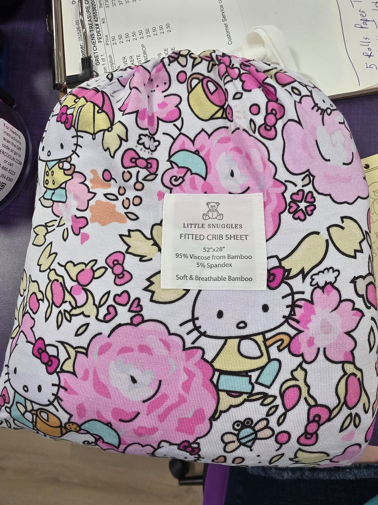 Garden Kitty Crib Sheet