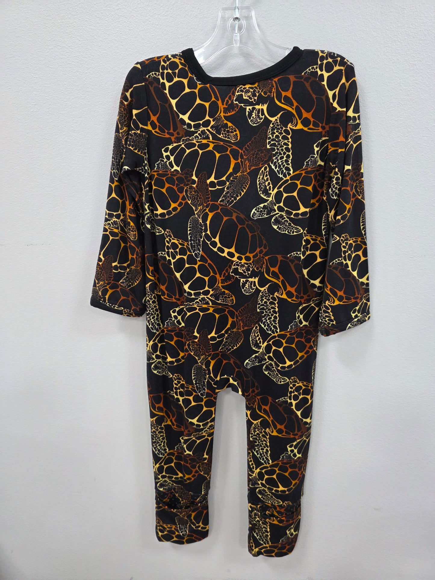 Golden Turtle Long Sleeve Romper