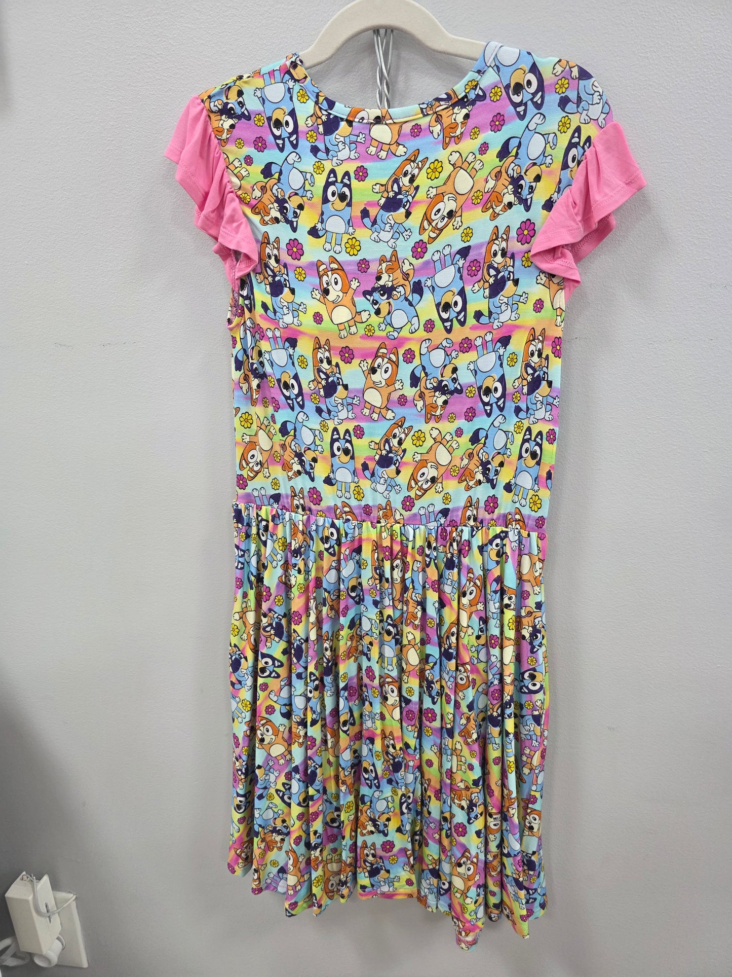 Rainbow Pups Bamboo Twirl Dress