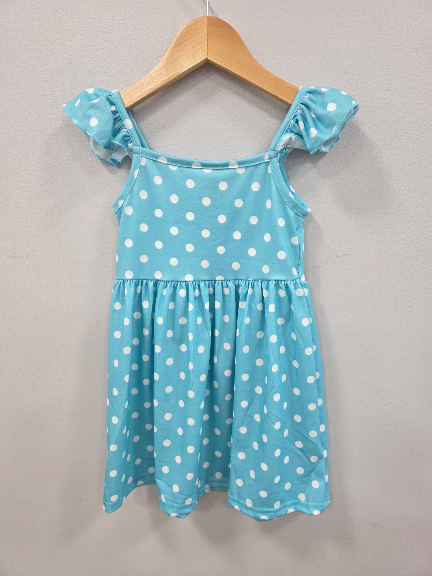 Aqua Polka Dot Dress