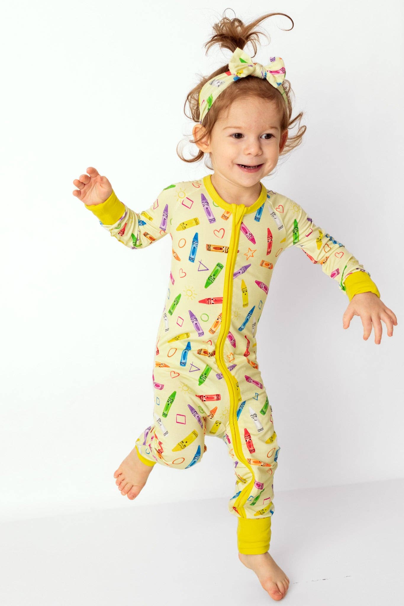 Crayon Crew Bamboo Zipper Romper