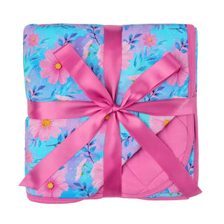 Dreamy Cosmos Mini Quilted Bamboo Baby Blanket