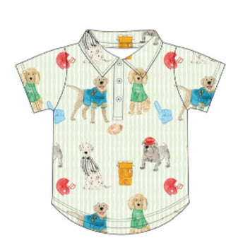 Puppy Football Short Sleeve Polo Shirt