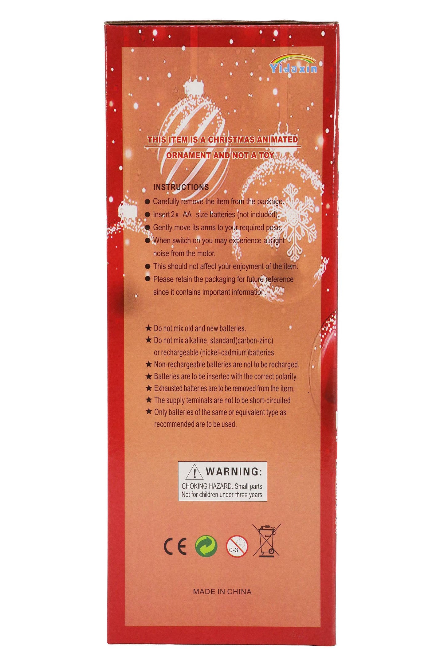 Santa Claus Ladder Climbing Music Ornament