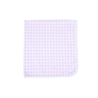 Baby Checks Receiving Blanket - Pink