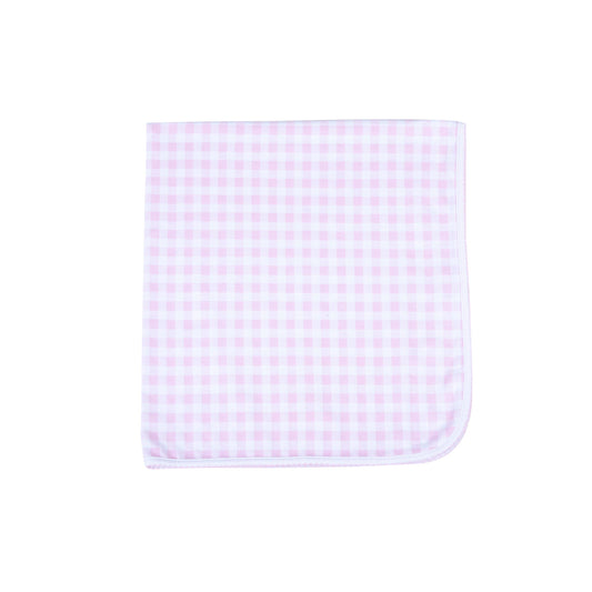 Baby Checks Receiving Blanket - Pink