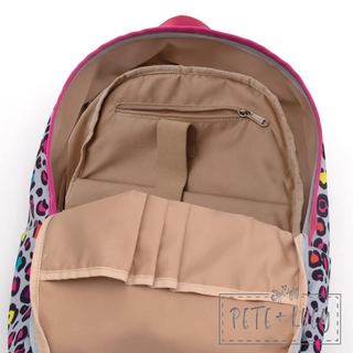 Neon Leopard Backpack 3 piece set