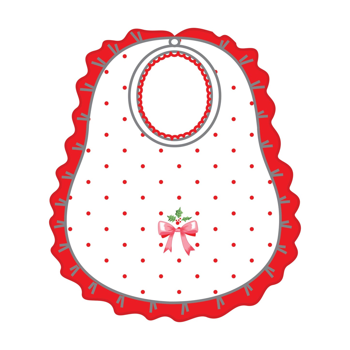 Chloe's Classics Emb Ruffle Bib