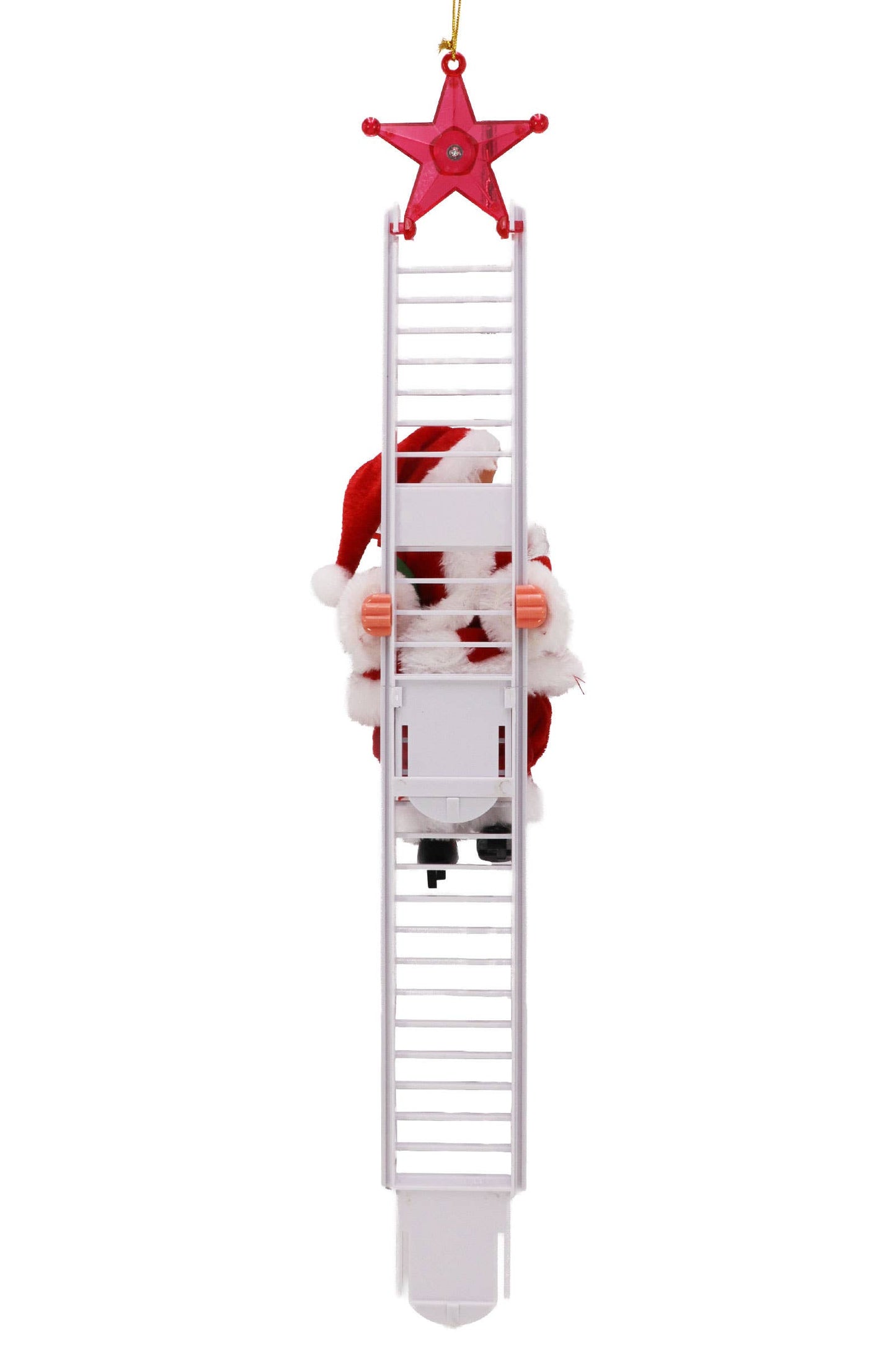 Santa Claus Ladder Climbing Music Ornament