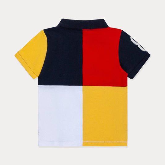Harlequin Yellow Red Polo Shirt
