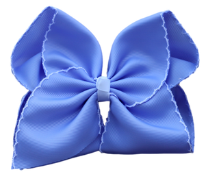 Periwinkle Moon Stitch Hair Bow