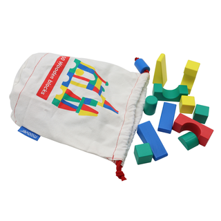 Primary Color Blocks with Bag 50pcs