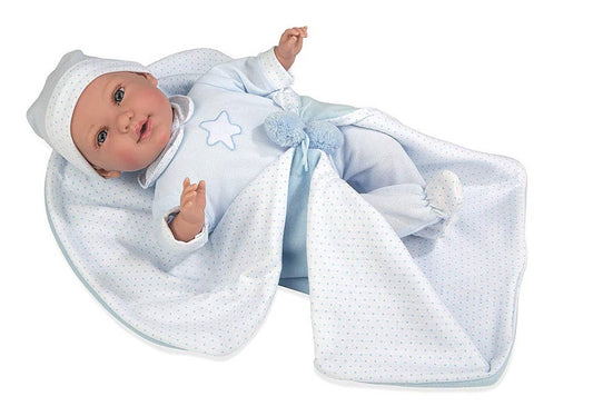 Blue Star Romper 17 Inch Newborn Baby Doll