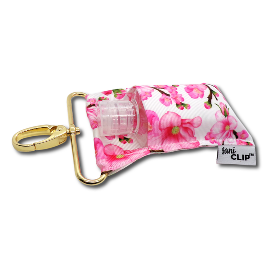 Pink Cherry Blossoms SaniClip Hand Sanitizer Holder